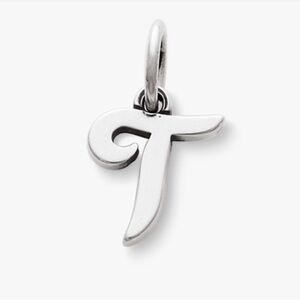 James Avery Sterling Silver 'T' Script Initial Charm